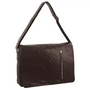 Pierre Cardin Rustic Leather 15" Laptop Messenger Bag (Brown)