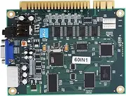 Respicefinem Classic 60 in 1 Multicade PCB Board with CGA and VGA Output for Game Machine Universal Jamma Connector User Friendly Game Selection Screen Play Or Quarter Token