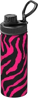 Zebra Tiger Leopard Pink Camping Hiking Hydration Flask,Stainless Steel Outdoor Water Bottle,Double Walled Insulated