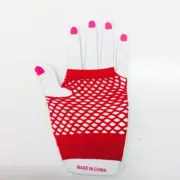 Red Fishnet Gloves (Short)
