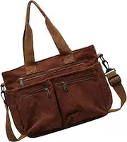 [Generic] Corduroy Bag,Large Capacity College Tote Bag Tote Bag With Pockets - Travel Pack, Structured Tote Bag, Fanny Packs for Tissues, Bottles, Parties