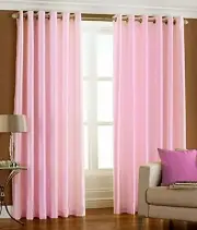 New 2 Piece Eyelet Long Door Curtain Set - 9 ft