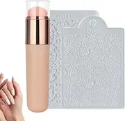 Nail Stamp Set, Manicure Nail Stamps Kit, Beautiful Patterns Nail Accessories for Travel, Home, and Nails Salon