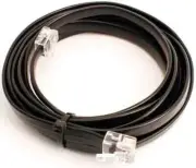 Black RJ12 6P6C Heavy Duty Straight Data Cable Size 14ft 14 feet