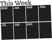 Mobestech Self Adhesive Chalkboard Sticker Calendar for Wall Removable Weekly Plan Board Cute Aesthetic School Supplies for Home Office and Classroom Organization