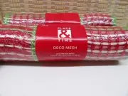 Place and Time 2 Roll Lot Deco Mesh Christmas Color Ribbon 10 in x18 ft