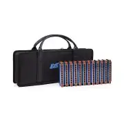 Diatonic Blues Harmonica 10-Hole Harmonica Set T008K 12 Keys Harmonica for Ad...