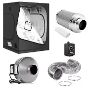 Grow Tent 6 Inch Fan 350W Variable Speed Adjuster Air Carbon Filter 25ft Ducting