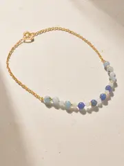 [Mason and Books] Mason and Books - Stepping Stones 14-karat Gold Multi-stone Necklace - One size One size Gold