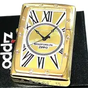 Zippo Watch Face Watch Gold Spin Finish Gold Mirror Bezel Metal Clock Design