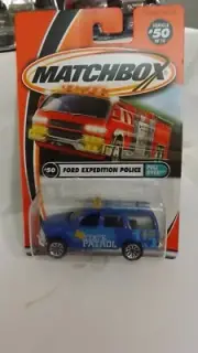 2000 Matchbox Ford Expedition Police Pull Over Series # 50 of 75 Vehicles