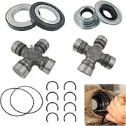 Front Axle Knuckle Vaccum Shaft Seal & Hub O-Rings & Tube Dust Seals Kit Fits For Ford Super Duty 2005-2019 F250 F350 F450 F550 With Dana Super 60, Replacement#2017426 2014835 54983