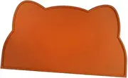 Perfk Cat Food Mat, Pet Feeding Mat, Cushion,Prevent Spill and Protect Floors Floor Non Skid Dog Water Bowl Tray, Light Brown