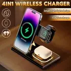 Wireless Charger Fast Charging Station For iPhone Samsung Android Apple Watch