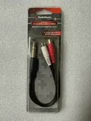 Radio Shack 9-Inch 1/4” Stereo Male To Dual RCA Female Audio Y-Cable 420-2546
