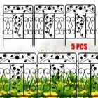 5 Panels Tall &Thicken Enough Decorative Garden Fence Flower Beds Rustproof Iron