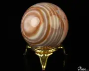 1.6" India Zebra Jasper Hand Carved Crystal Ball/Sphere, Crystal Healing