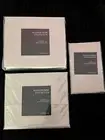 Hudson Park Collection Supina Cotton Silk Blend Queen Sheet Set — Silver New HTF