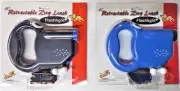 Puppy Dog Pet Leash RETRACTABLE W/ FLASHLIGHT BUILT IN BLUE or BLACK (1pc)