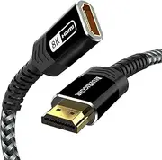 HDMI Extension Cable (5M, 8K 60Hz HDMI Extender Cord, Male to Female Adapter, High Speed 48Gbps) - Compatible with Xbox, Roku, PS5/PS4, Nintendo Switch, Laptop, Google Chromecast, Wii U
