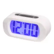 Round Electronic Alarm Clock, White Digital Alarm Clocks for Bedrooms