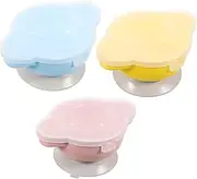 SEWOART 3Pcs Suction Bowls Non Slip Suction Cups for Self Feeding Meal Prep Adorable Colors for Increased Appetite Present