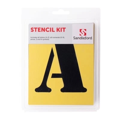 Sandleford 150Mm A-Z Stencil Kit Cardboard Construction Lightweight Accessories