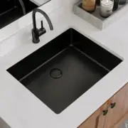DEERVALLEY Undermount Bathroom Sinks 19.72" Ursa Rectangular Undermount Black
