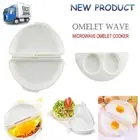 Cooker Microwave Omelet Pan Kitchen Tool Egg Poachers Omelette Pan Maker 2 Pack