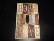 home family love Decorative Light Switch Cover Home Vintage Farmstyle primitive