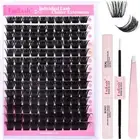 FADLASH Lash Extension DIY Kit Volume Fluffy Lash Clusters D Curl Cluster Las...