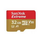 SanDisk Extreme microSDHC 32GB 100MB/s UHS-I A1 V30 Memory Card