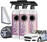 Mad Aci- Mad Acid Glass Cleaner,Mad Acid Heavy Duty Wheel Cleaner,Mad Acid Wheel Cleaner,Remove Hard Water Spots,Mad Acid Water Spot Remover,Mad Acid Chrome Cleaner,Mad All Purpose Cleaner (3pcs,8oz)