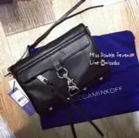 在飛比找Yahoo!奇摩拍賣優惠-Rebecca Minkoff Mini mac-黑色銀鍊 