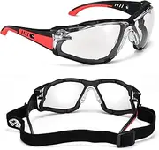 [SAFEYEAR] Anti Fog Clear Safety Glasses For Work,With Scratch Resistant,UV 400,Impact Resistant.EN166 Certified Protective Goggles- For DIY, Lab Chemistry, Cycling Sports Glasses (Three Colors)