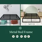 Bed Frame Queen Double Single King Mattress Base Metal Platform Zinus QuickLock