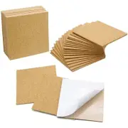 36 Self-Adhesive Cork Sheets 4"x 4" for DIY Coasters, Mini Wall Cork Board wi...