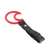 Car Accs JDM Moon Shape TSURIKAWA Red Ring Black Clouds Nylon Handle Strap X1