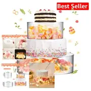 Elegant 2-Piece Acrylic Cake Stands with LED Lights - 8'' & 12'' Sizes