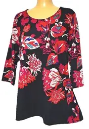 TS top TAKING SHAPE VIRTU plus sz S / 16 Jewel Bouquet Top light knit NWT rp$110
