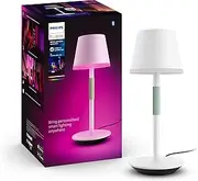 Philips Hue Go Smart Portable Table Lamp Downlight - White White & Colour Ambiance LED with Bluetooth. for Home Indoor Lighting