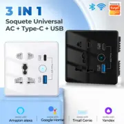 Tuya WiFi Smart Socket Switch PD/QC3.0 Quick Charge USB/Type-C Port Outlet