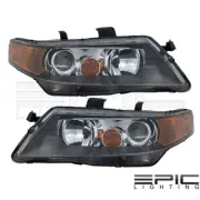 Fits 2004-05 ACURA T.S.X. HEADLIGHT LAMP PAIR LEFT AND RIGHT SET