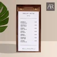 在飛比找momo購物網優惠-【ARRYN HOUSE】實木菜單夾 餐廳板夾 復古展示板 