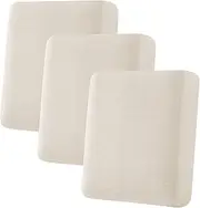H.VERSAILTEX High Stretch Individual Seat Cushion Covers Sofa Slipcovers Couch Cushion Protector Sofa Covers Rich Jacquard Textured Twill Fabric (3 Pack for 3 Cushion, Ivory)