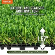 Artifical Grass Tiles Interlocking Turf Deck Set, 18 Pack - 12"x12", Synthetic Fake Grass Self-draining Mat Flooring Decor Pad, Perfect For Multi-Purpose Indoor Outdoor Entryway Scraper Dog Mats