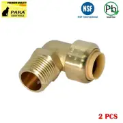 2 PC 1/2" PUSH FIT X 1/2" MALE NPT THREADED ELBOW SHARKBITE STYLE - LEAD FREE