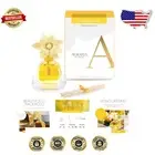 Handcrafted Botanical Flower Reed Diffuser Set in Golden Cassis Elegance