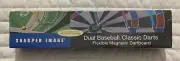 Sharper Image Dual Baseball/Classic Darts Flexible Magnetic Dartboard Sealed Box