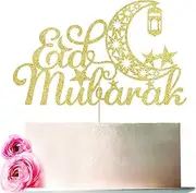 bejotaa Glitter Eid Cake Topper Glitter Moon Star Eid Cake Topper Baby Shower Birthday Party Cake Decorations Supplies